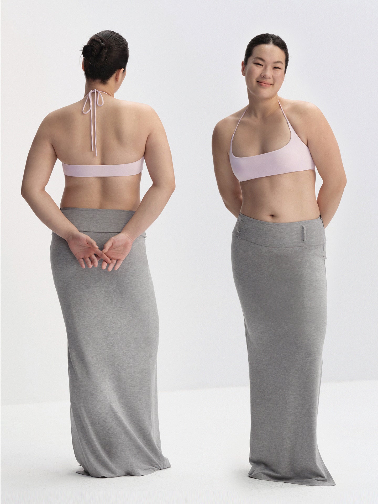 Pull-On Side Slit Column Skirt