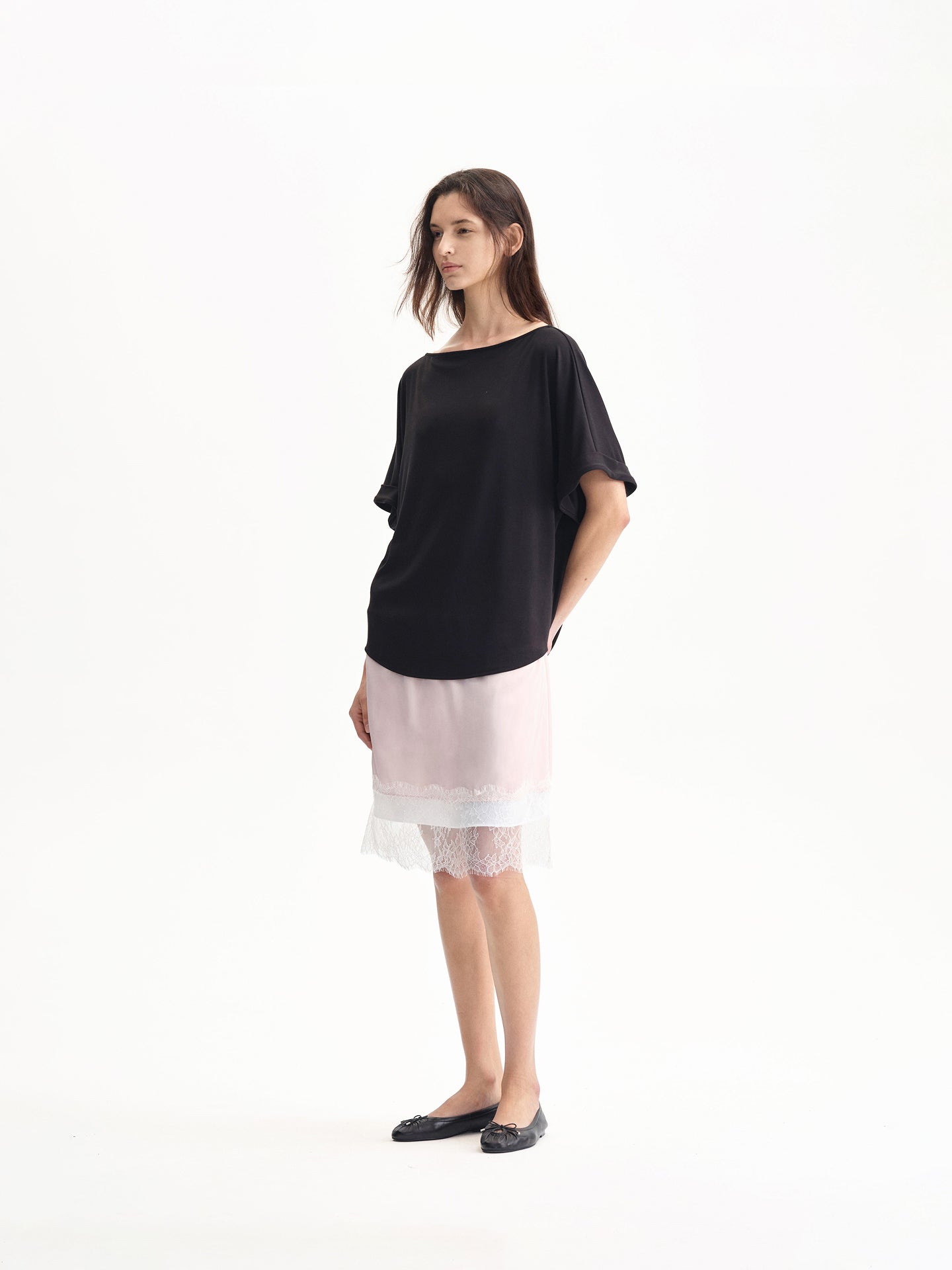 “Poise” Two-way Satin Lace Top / Skirt