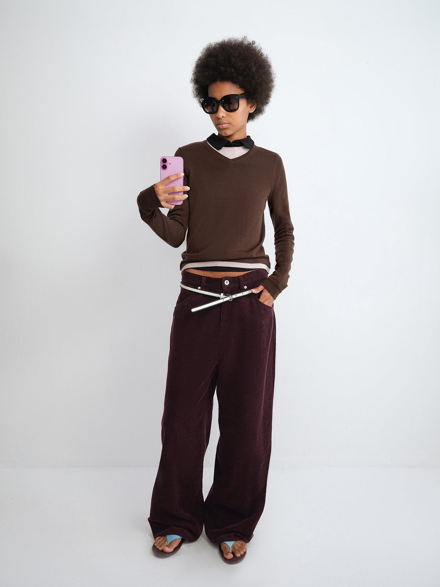 Corduroy Straight-Leg Pants