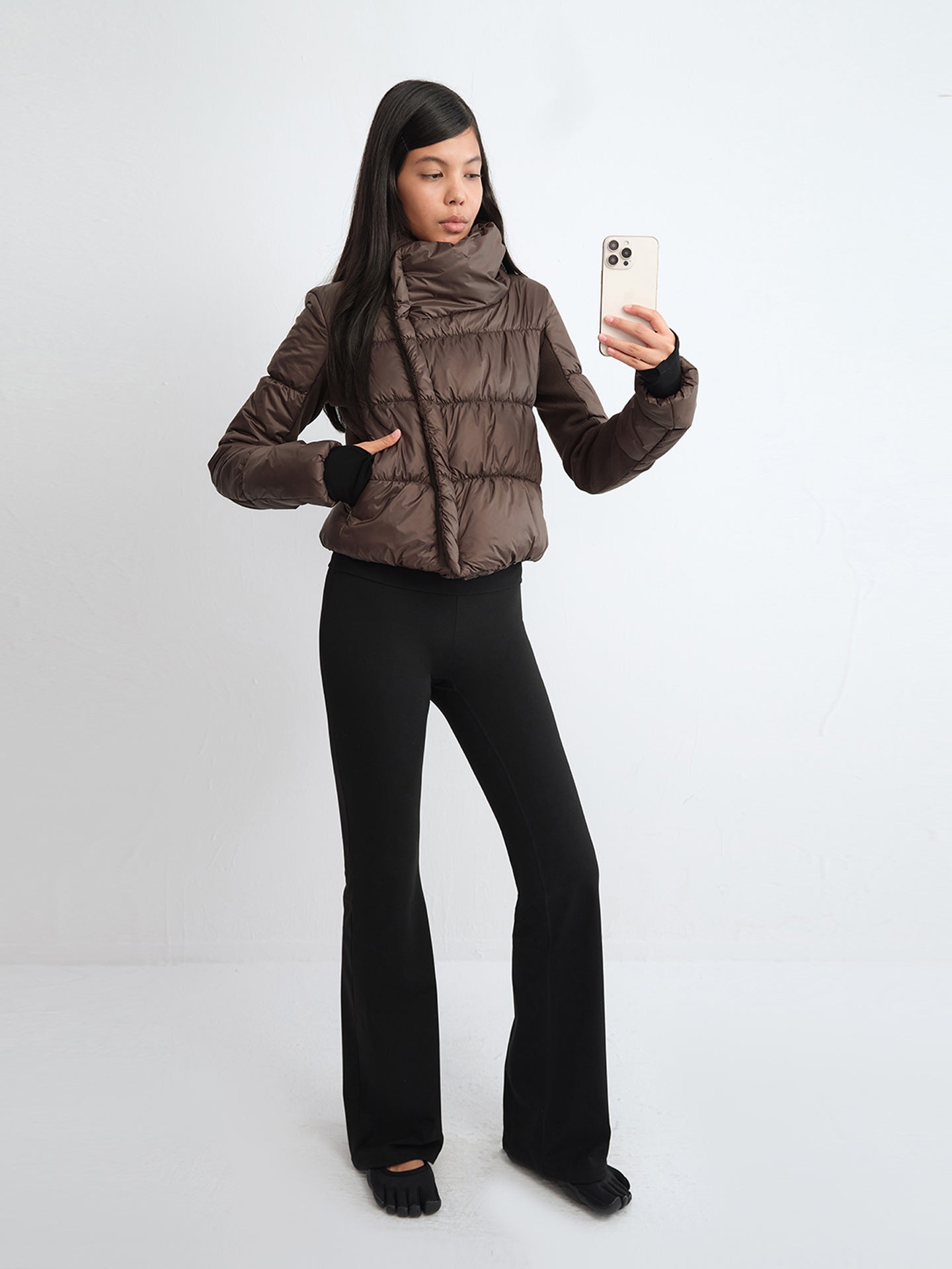 "Bubble" Asymmetric Quilted Puffer Jacket