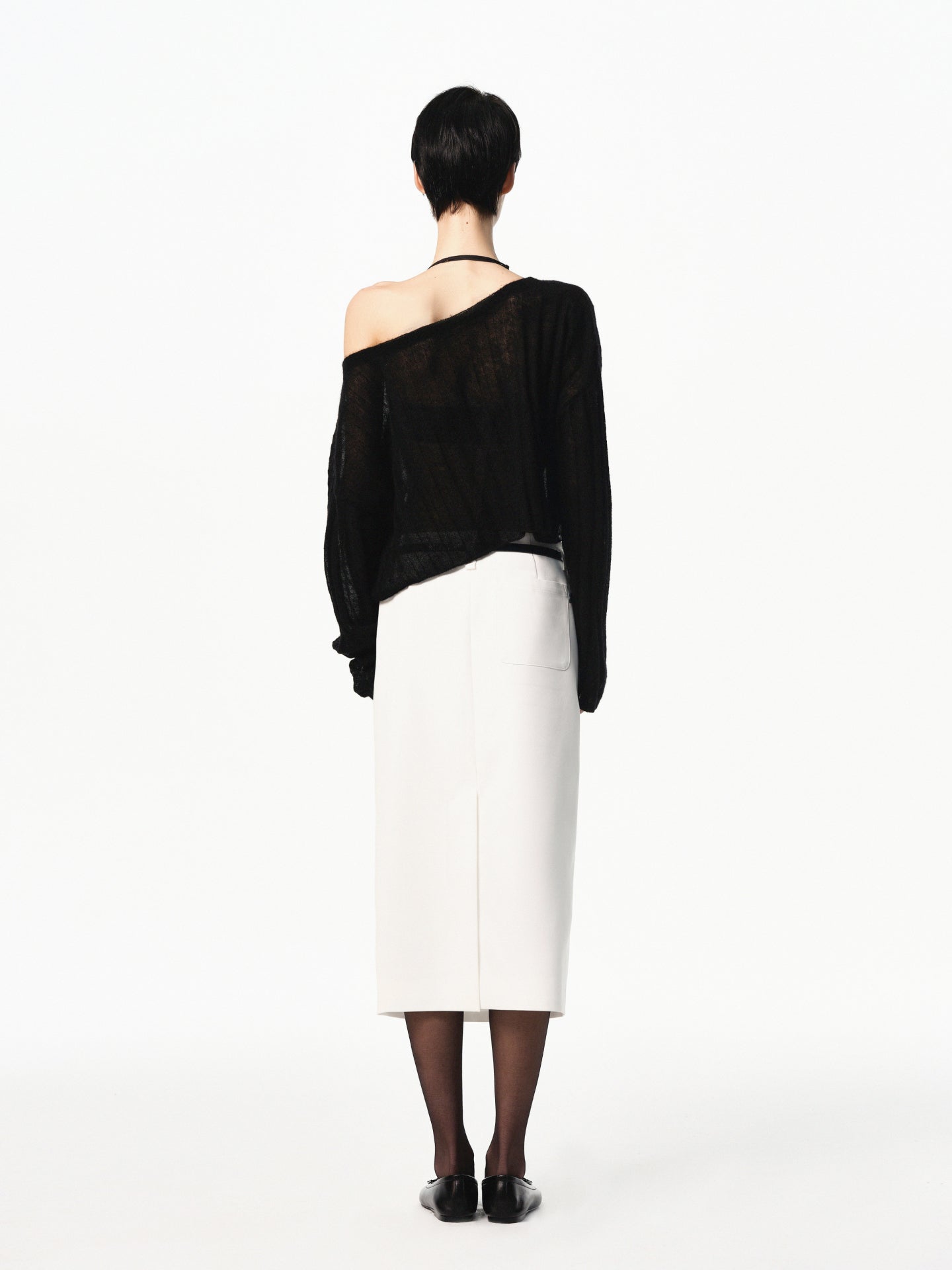 “Haze” Cashmere-blend Drape Top