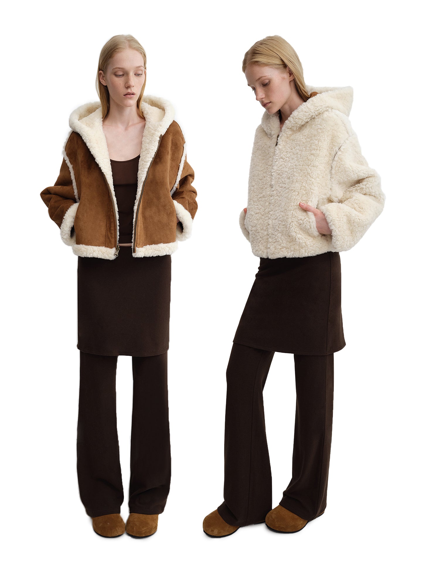 “Take A Walk” Layered Knit Skirt Pants