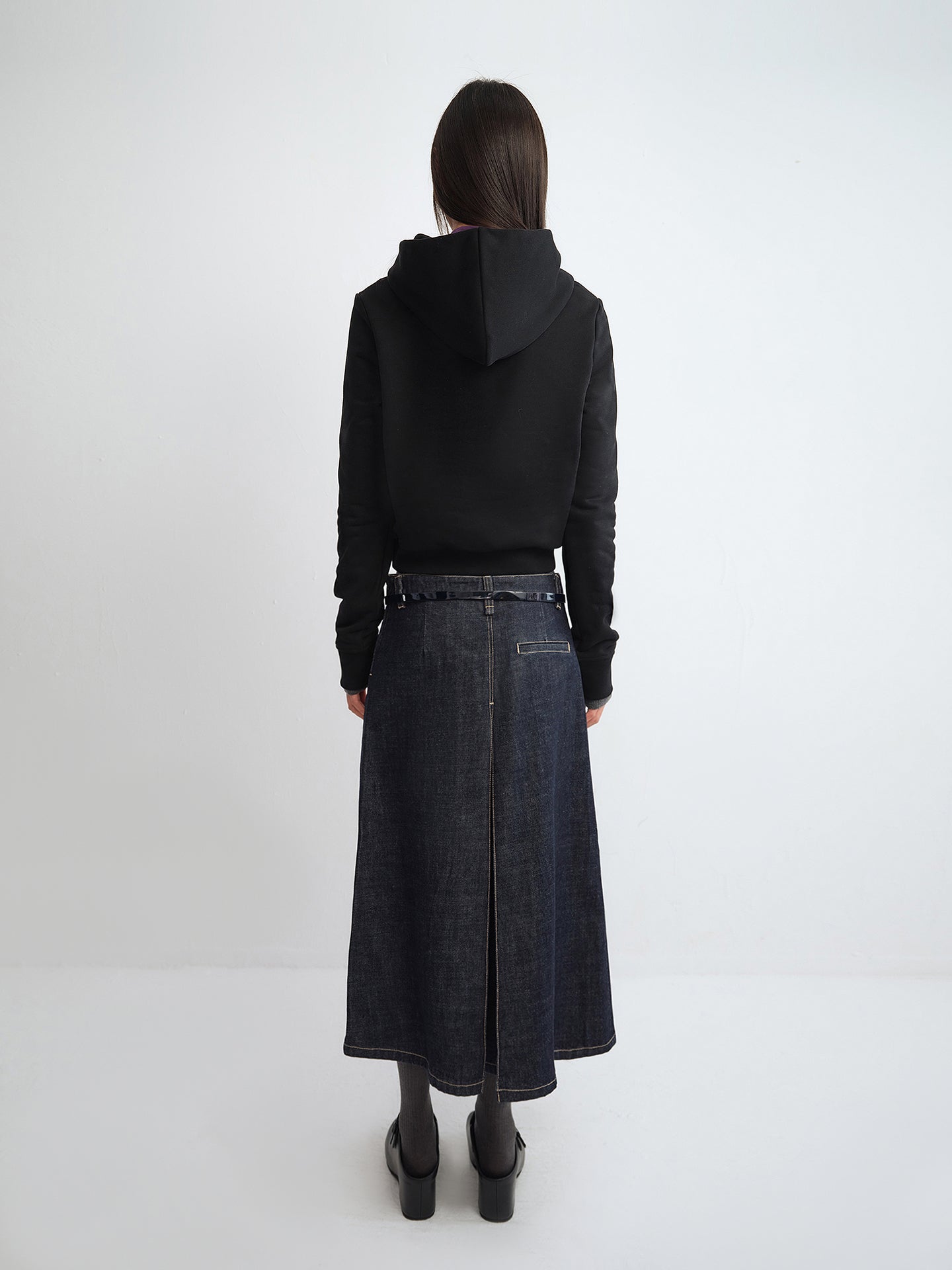 A-Line Wide-Leg Cropped Original Denim Pants