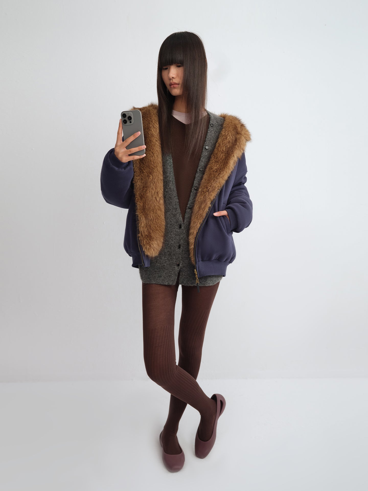 V-Neck Oversized Cardigan