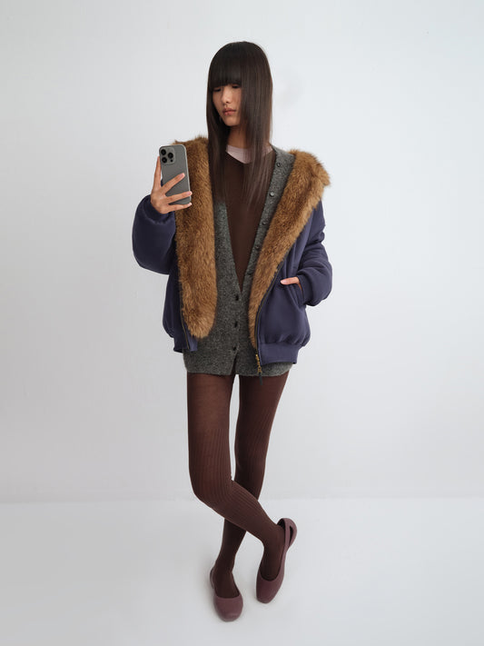 V-Neck Oversized Cardigan