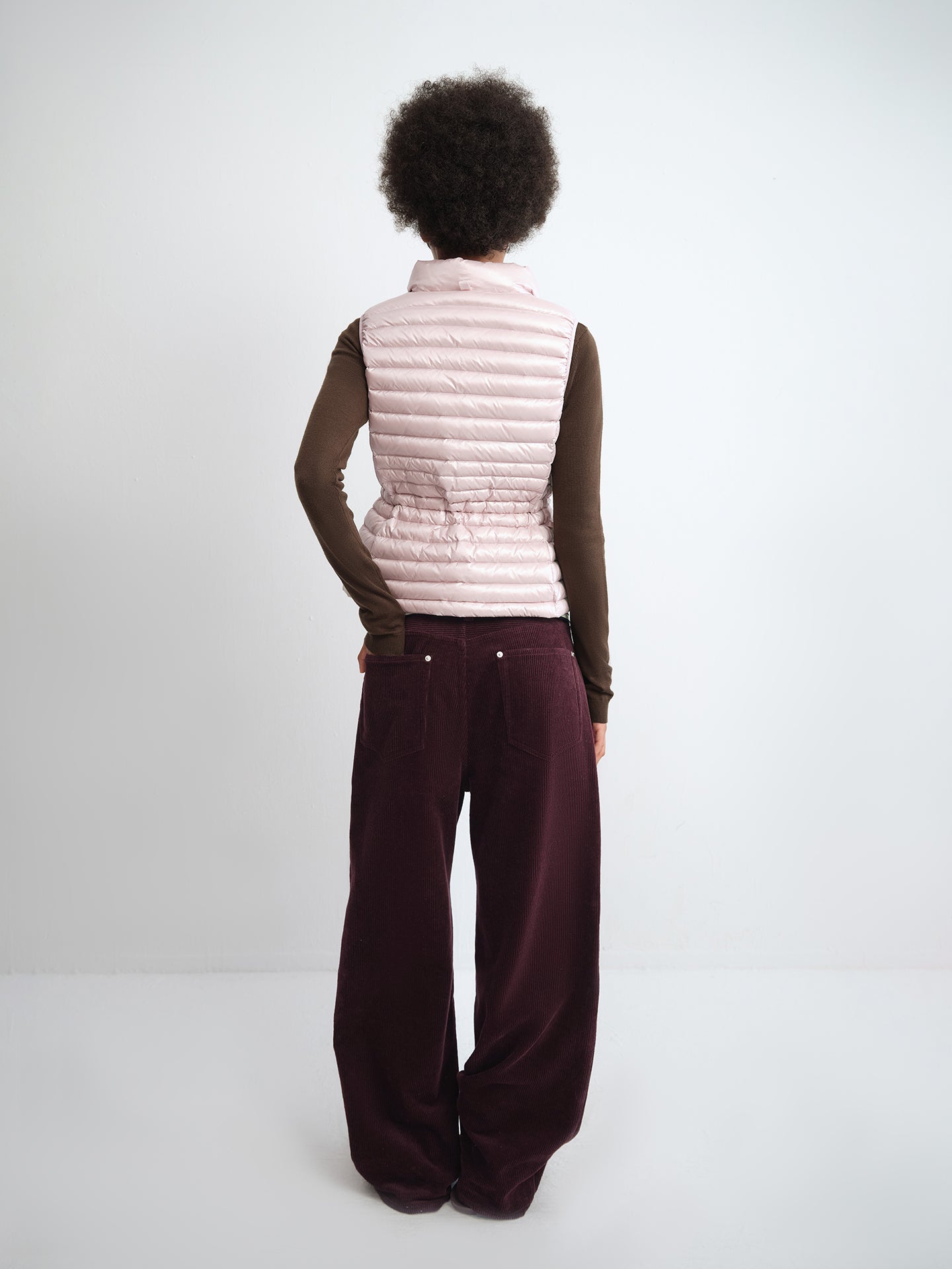 Stand Collar Fitted Down Vest