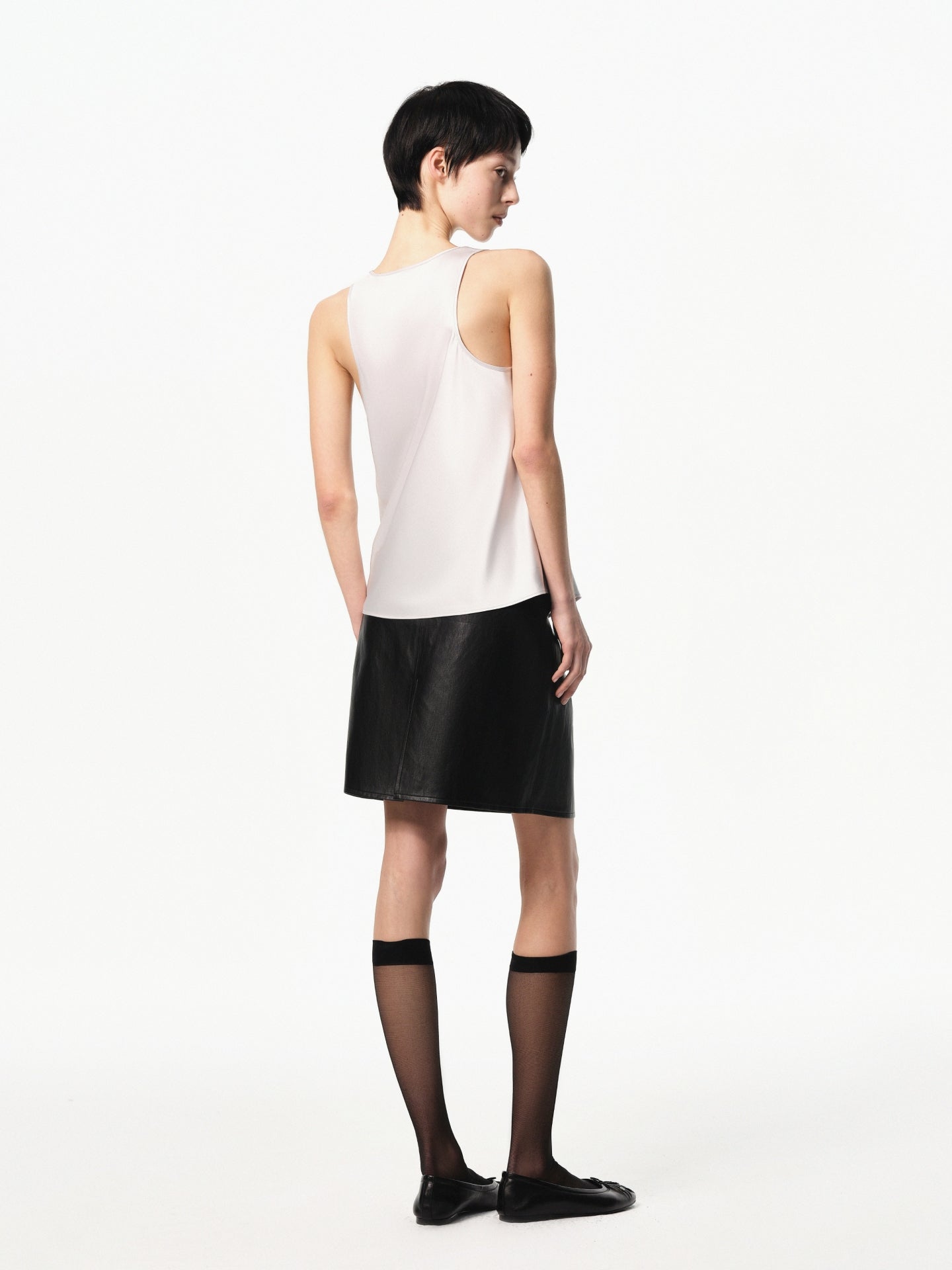 “Classique” Satin U-neck Tank
