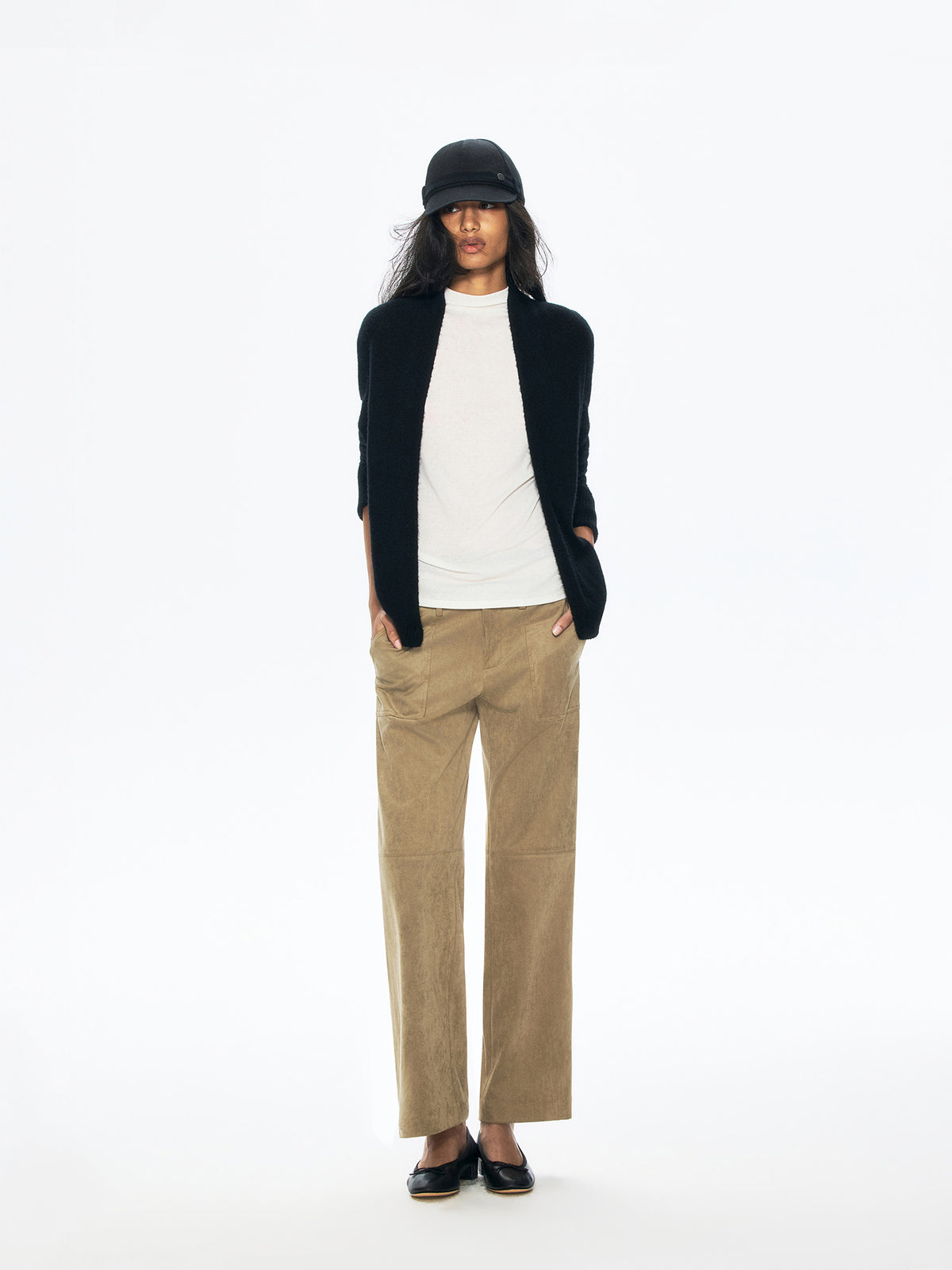 “90s CLUB” Australian Wool Cowl Neck Cardigan