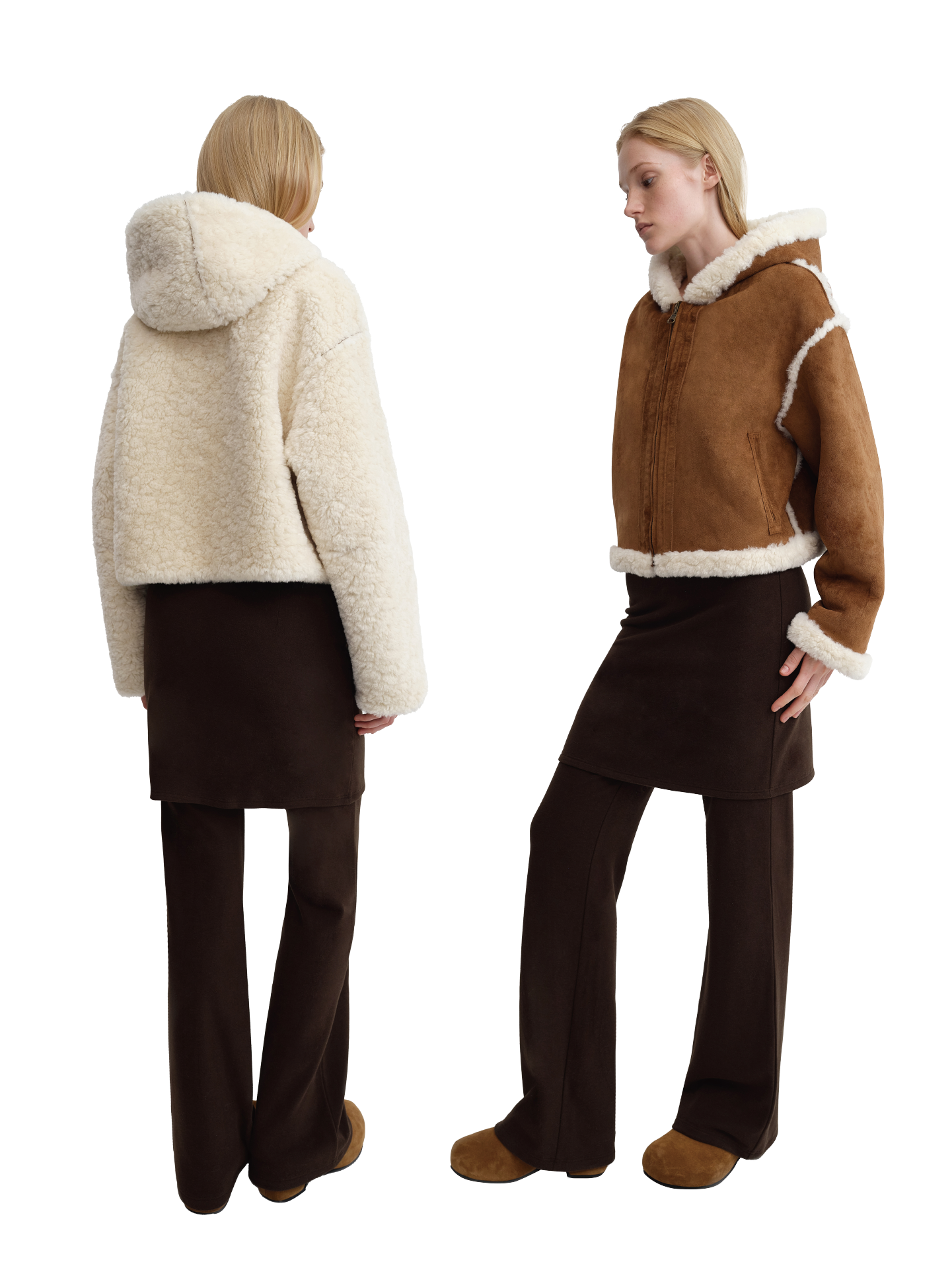 Two-Way Faux Suede Fleece Jacket