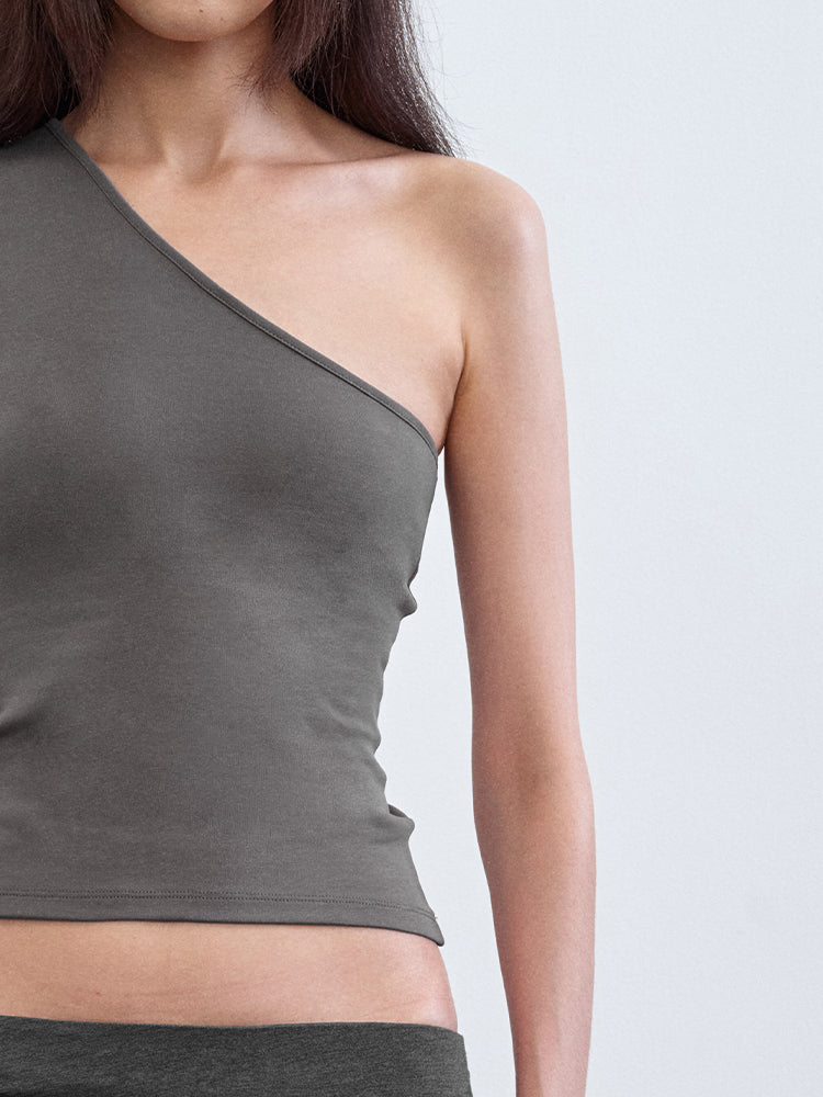 "Hourglass" Asymmetrical Fitted Top