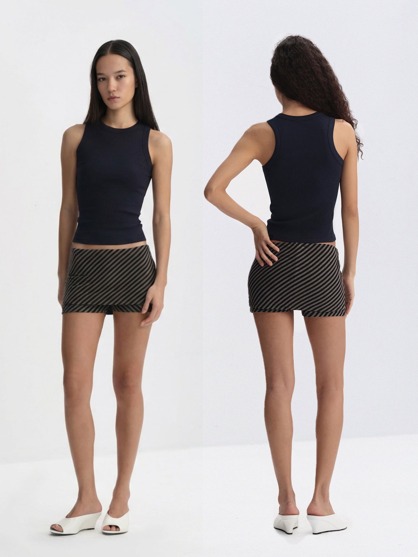 Fitted Stretch Mini Shorts