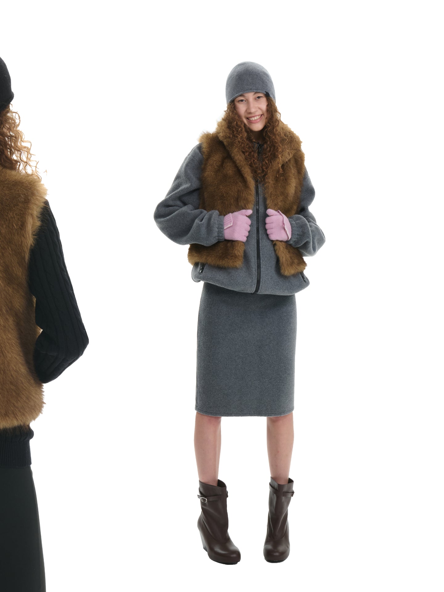 Faux Fur Cropped Vest