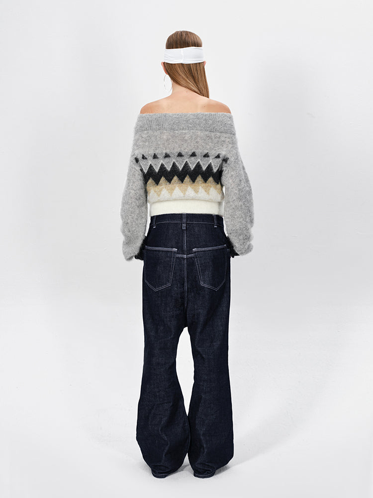 The Two-Way Fair Isle Off-Shoulder Sweater