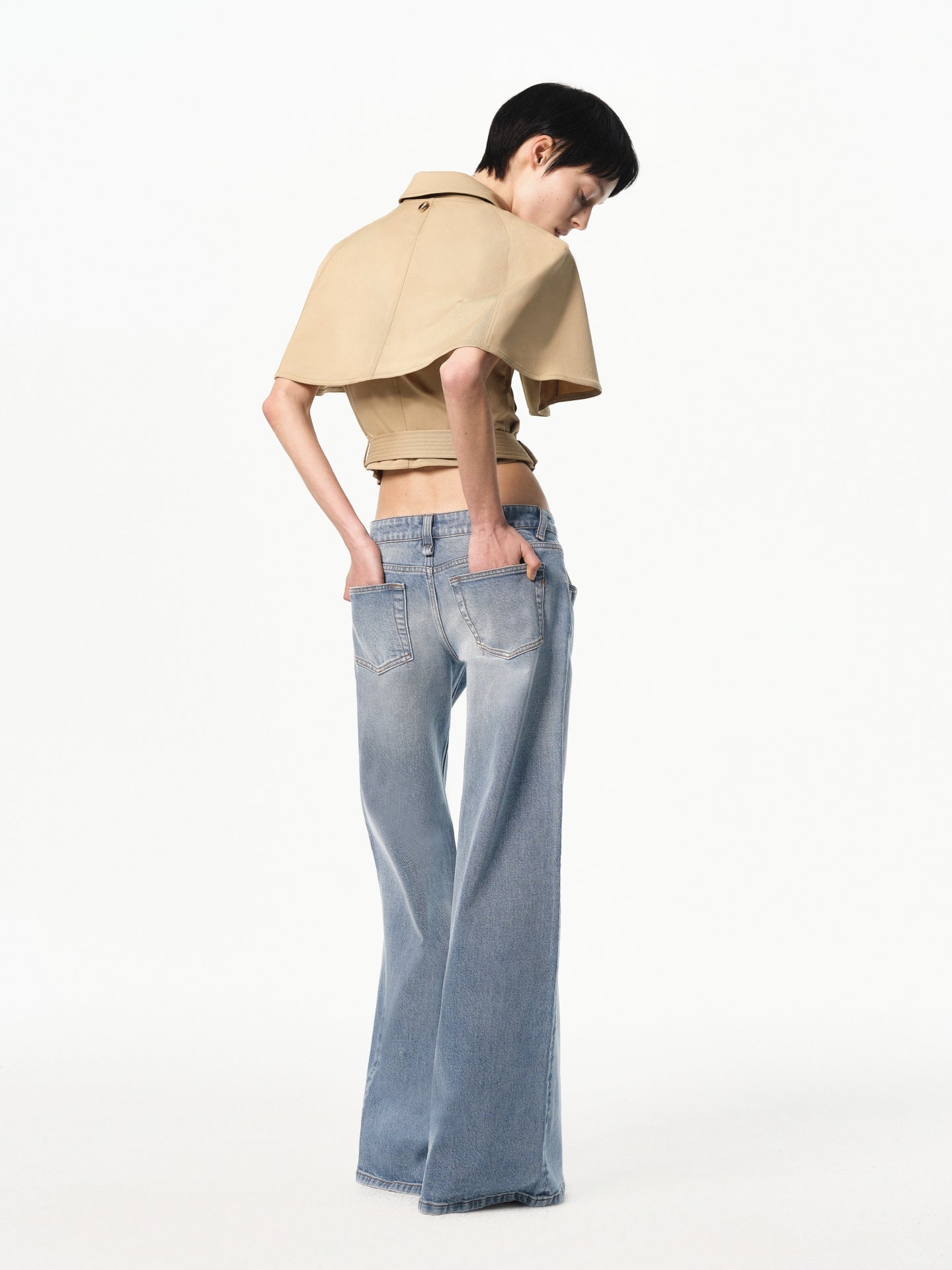“Dandy” Trench Jacket With Detachable Cape