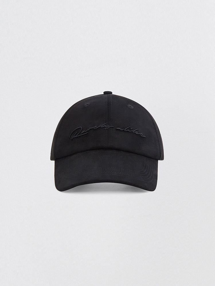 The Suede Logo Embroidered Cap