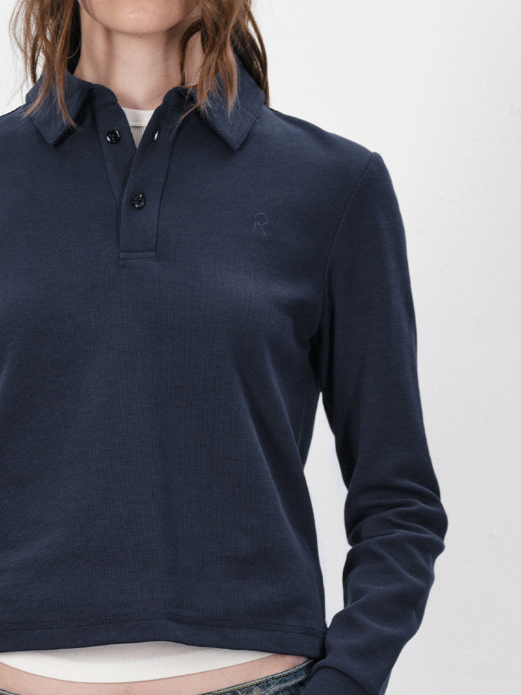 The Two-Button Straight-Fit Polo Shirt