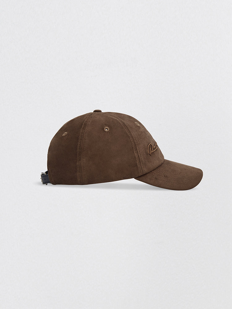 The Suede Logo Embroidered Cap