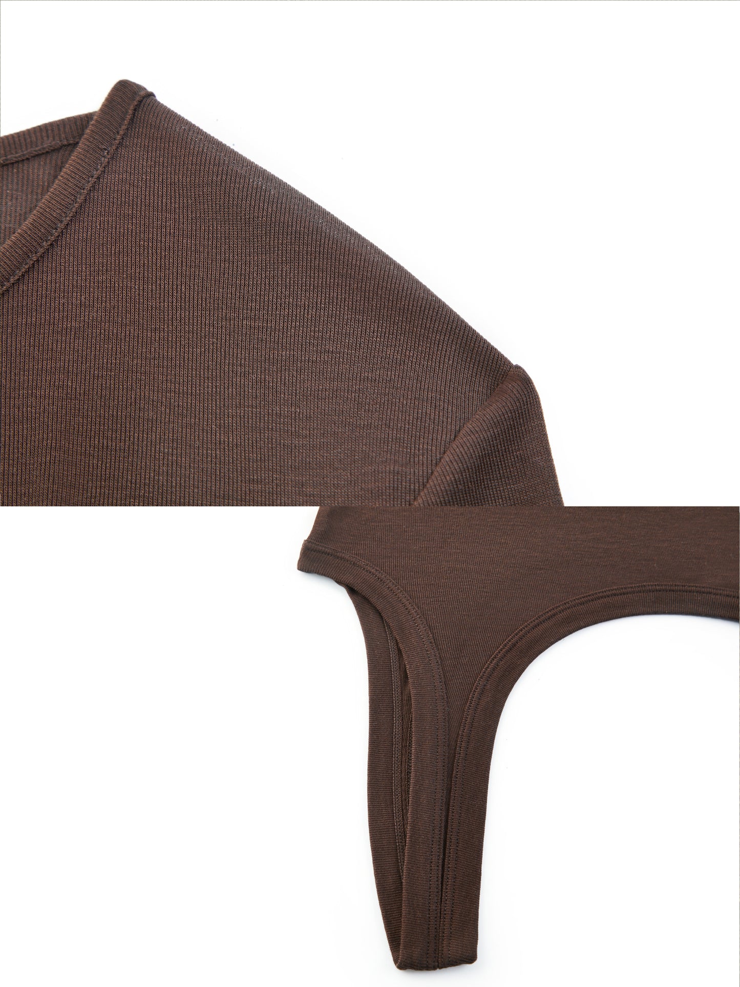 Cut-out Crew Neck Fitted Top