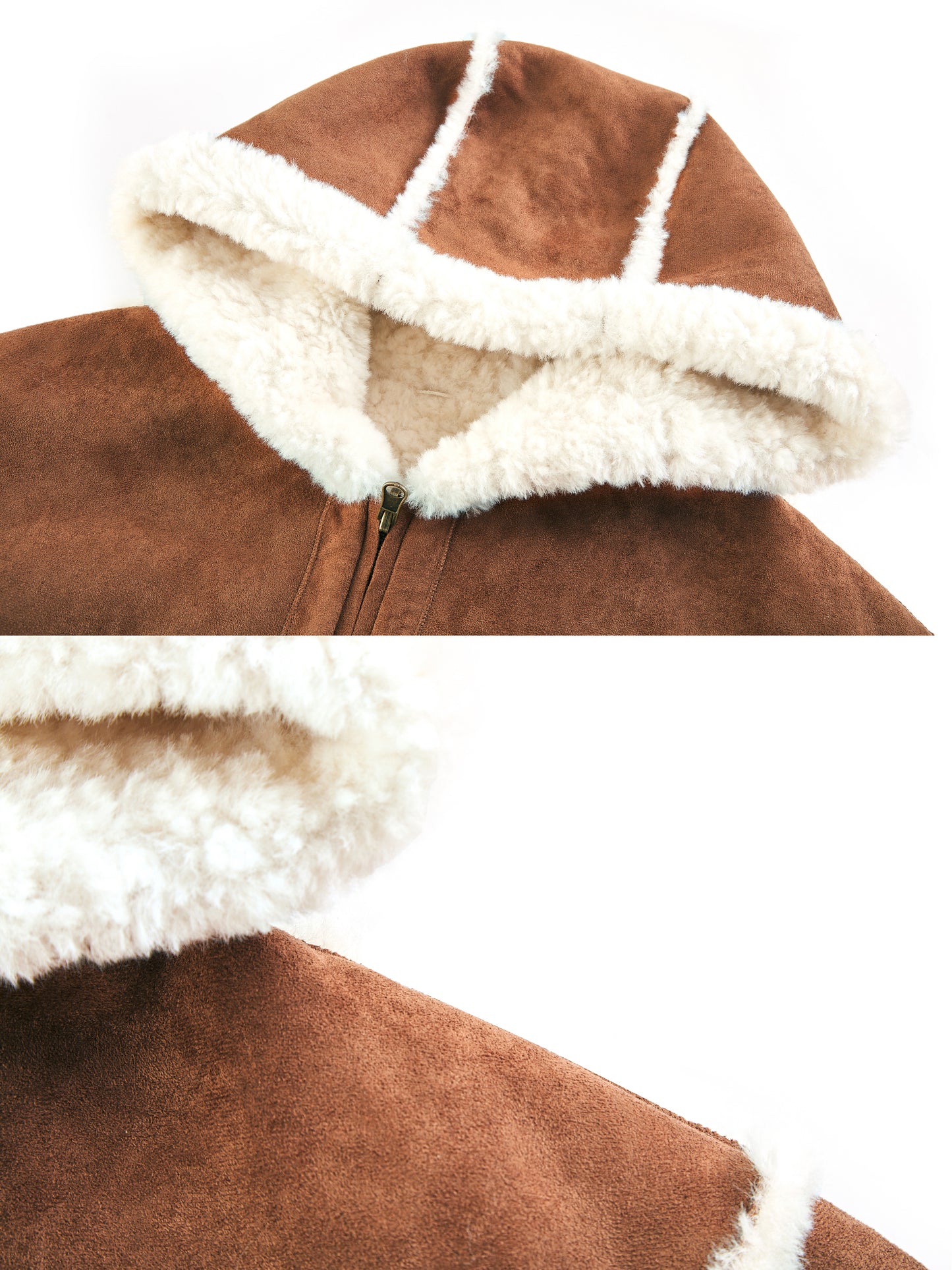 Two-Way Faux Suede Fleece Jacket