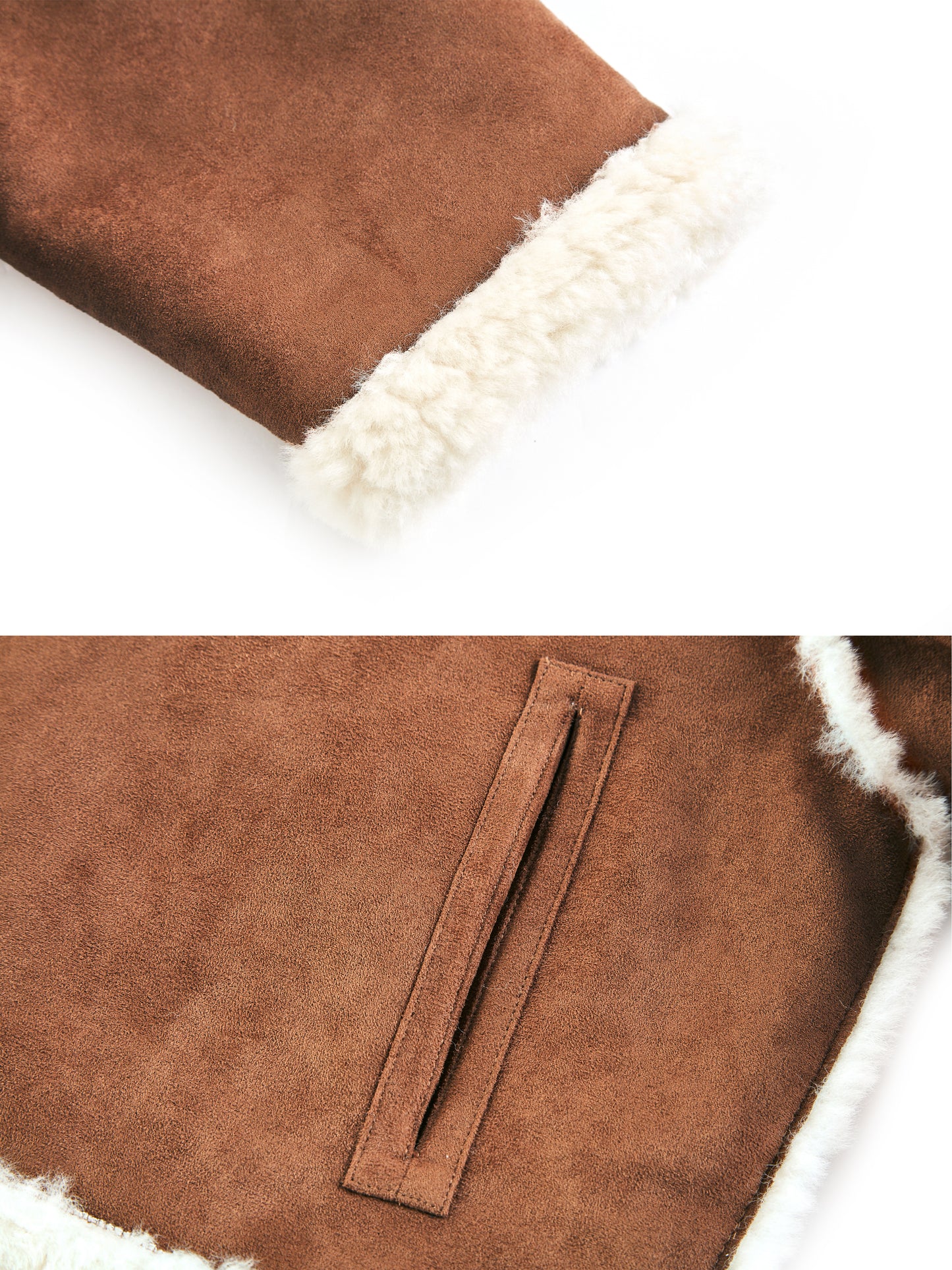 Two-Way Faux Suede Fleece Jacket