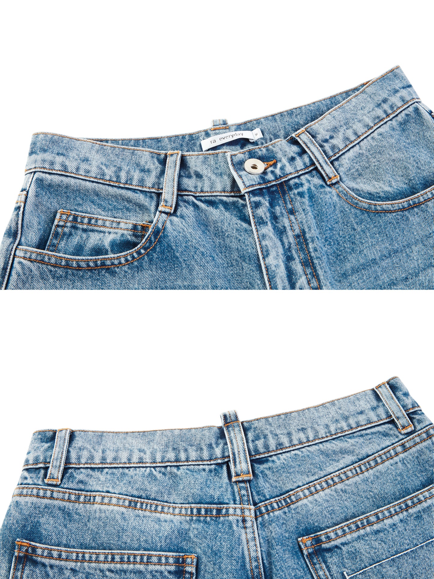 HF Mid-Rise Straight-Leg Denim Pants