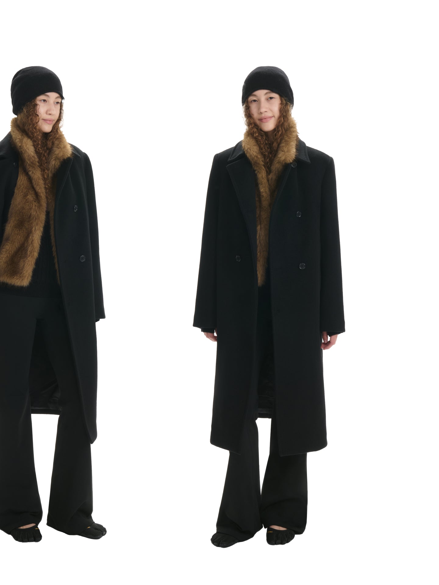 “Boyfriend” Double-Breasted Wool Coat