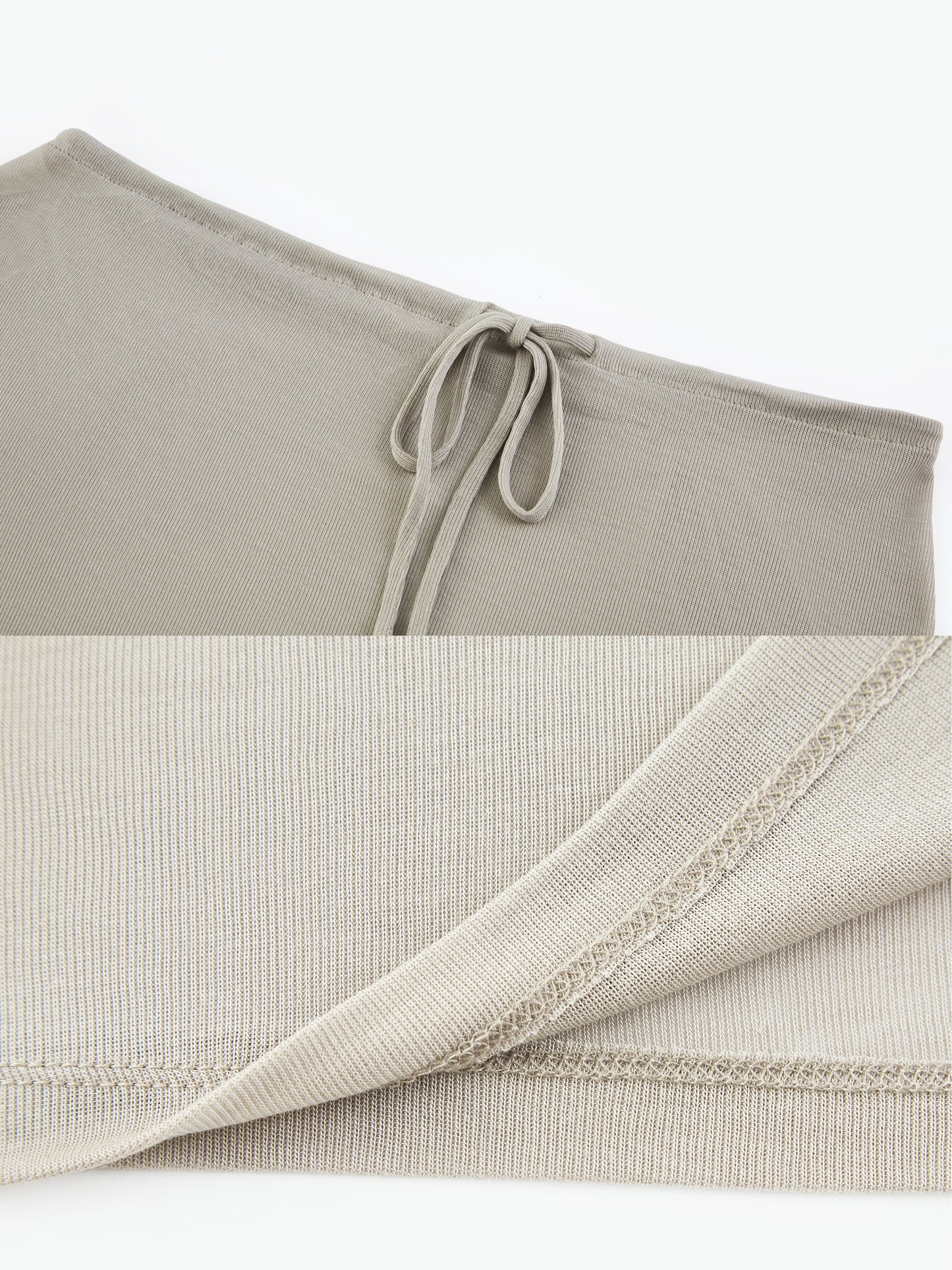 “Take A Walk” Drawstring Sheer Knit Pullover