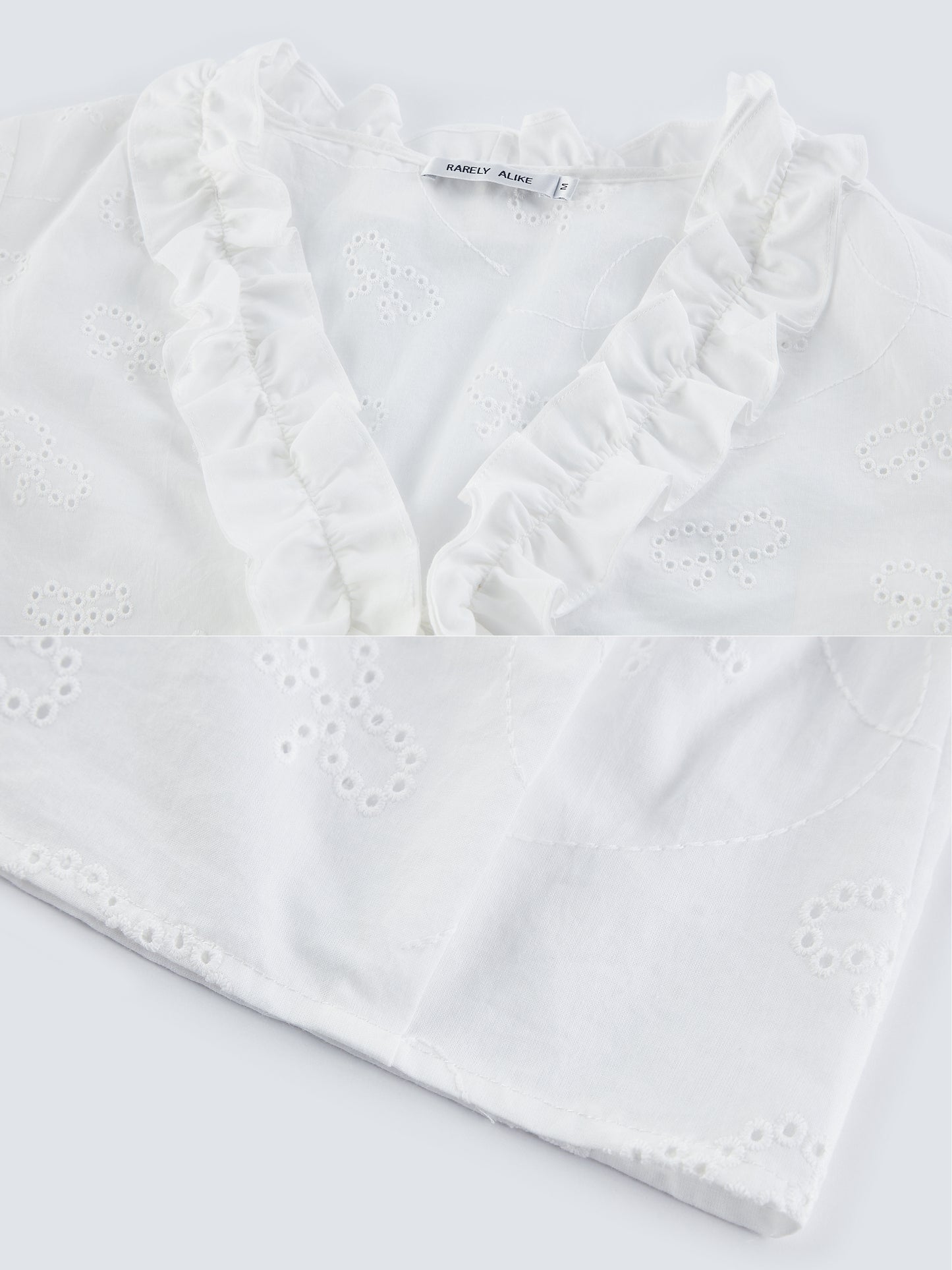 Bow Embroidery Tie-Front Cardigan