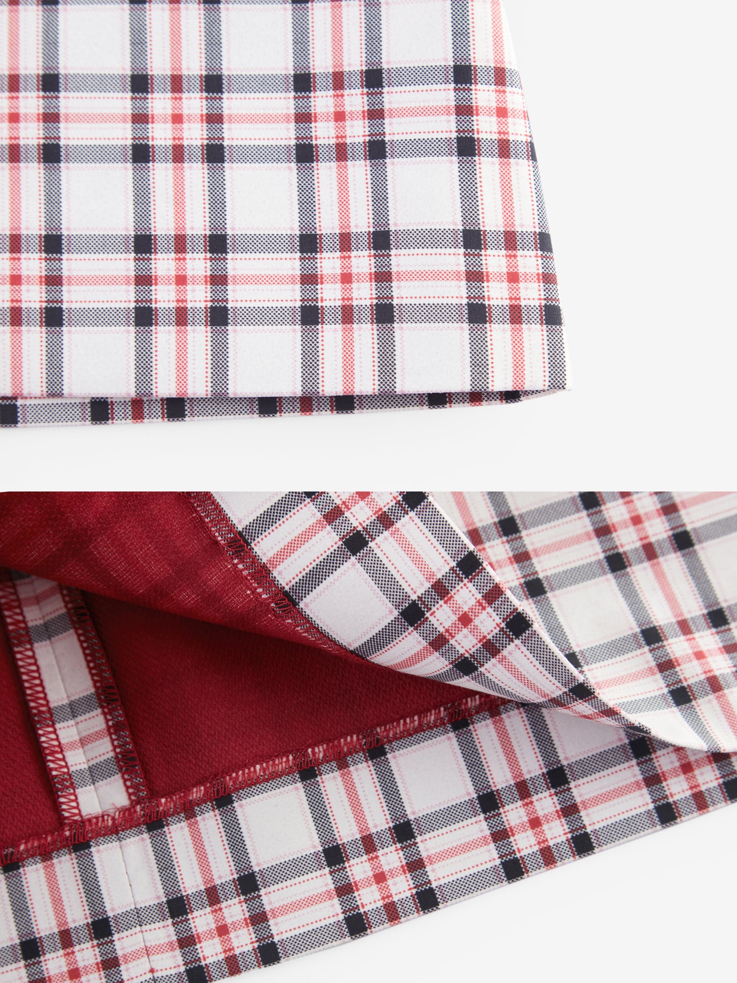 Colorblock Plaid Straight Skirts