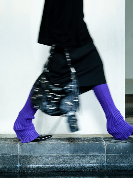 The Flared Knitted Pants (Purple)