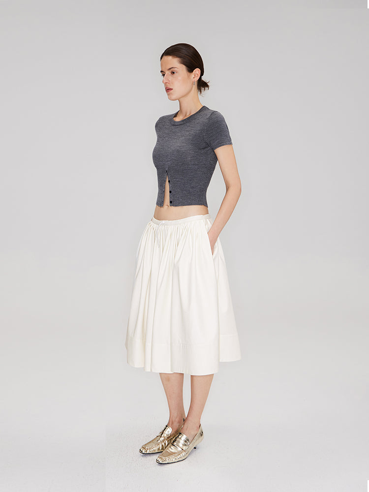The Movement Pleated Skirt (White)