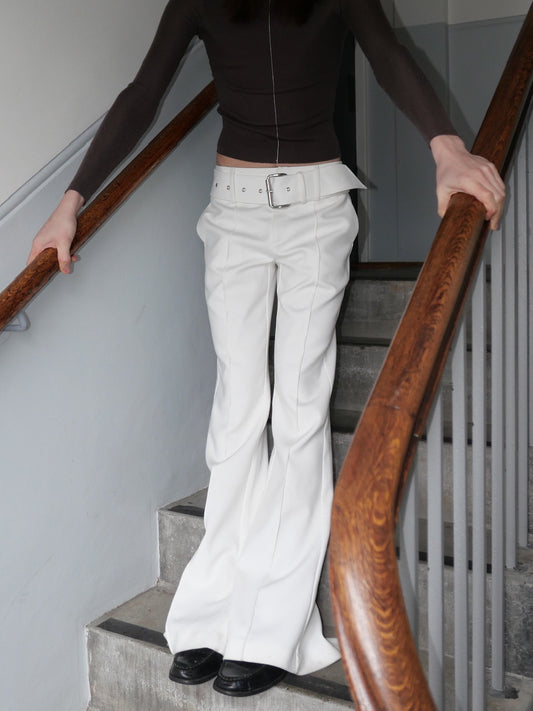 The Belted Flared Trousers