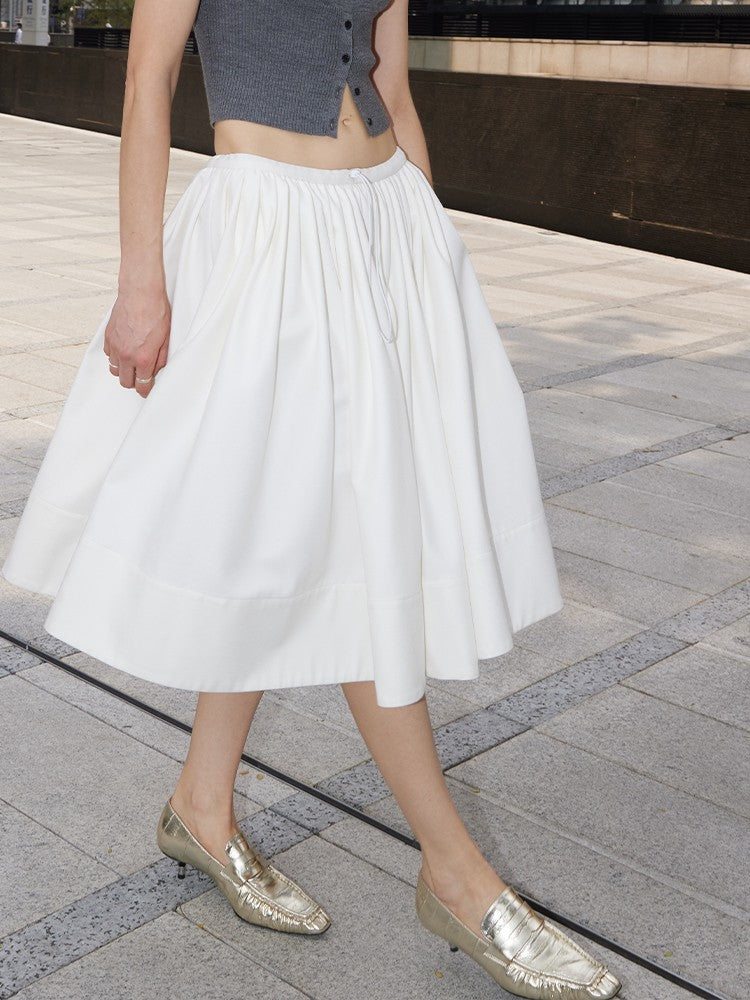 The Movement Pleated Skirt (White)